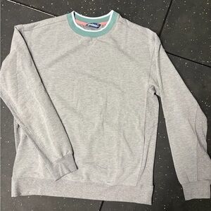 Chubbies Gray Crewneck Sweater with Teal Trim